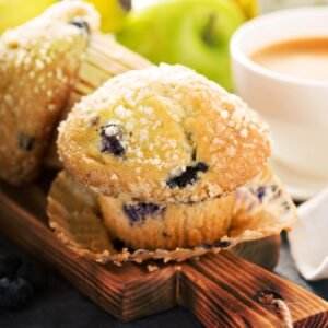 Healthy Banana Blueberry Muffins